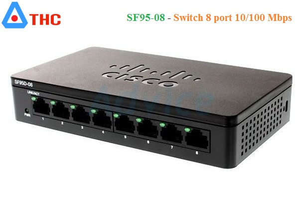 Bộ chia cổng Lan Cisco SF95D-08 tốc độ 10/100